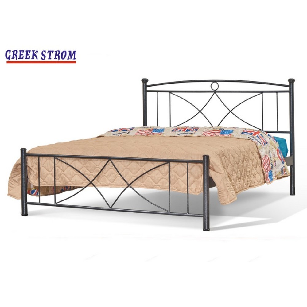 ΚΡΕΒΑΤΙ ΜΕΤΑΛΛΙΚΟ  ΣΙΔΕΡΕΝΙΟ ΜΕ ΜΟΝΟ ΣΤΡΩΜΑ 90x190 ΚΑΙ ΣΑΝΙΔΕΣ