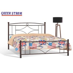 ΚΡΕΒΑΤΙ ΜΕΤΑΛΛΙΚΟ ΣΙΔΕΡΕΝΙΟ ΜΟΝΟ ΜΕ ΣΤΡΩΜΑ 90x190 ΚΑΙ ΣΑΝΙΔΕΣ