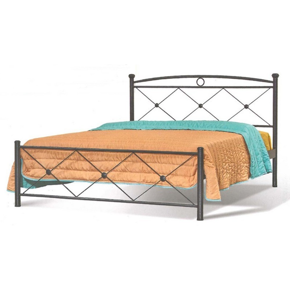 ΚΡΕΒΑΤΙ ΜΕΤΑΛΛΙΚΟ ΣΙΔΕΡΕΝΙΟ ΜΟΝΟ ΜΕ ΣΤΡΩΜΑ 90x190 ΚΑΙ ΣΑΝΙΔΕΣ