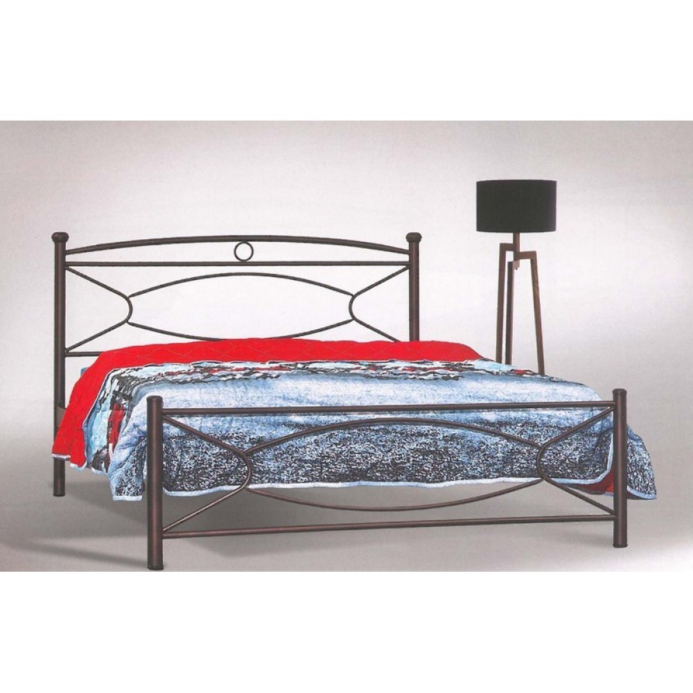 ΚΡΕΒΑΤΙ ΜΕΤΑΛΛΙΚΟ ΣΙΔΕΡΕΝΙΟ ΜΟΝΟ ΜΕ ΣΤΡΩΜΑ 90x190 ΚΑΙ ΣΑΝΙΔΕΣ