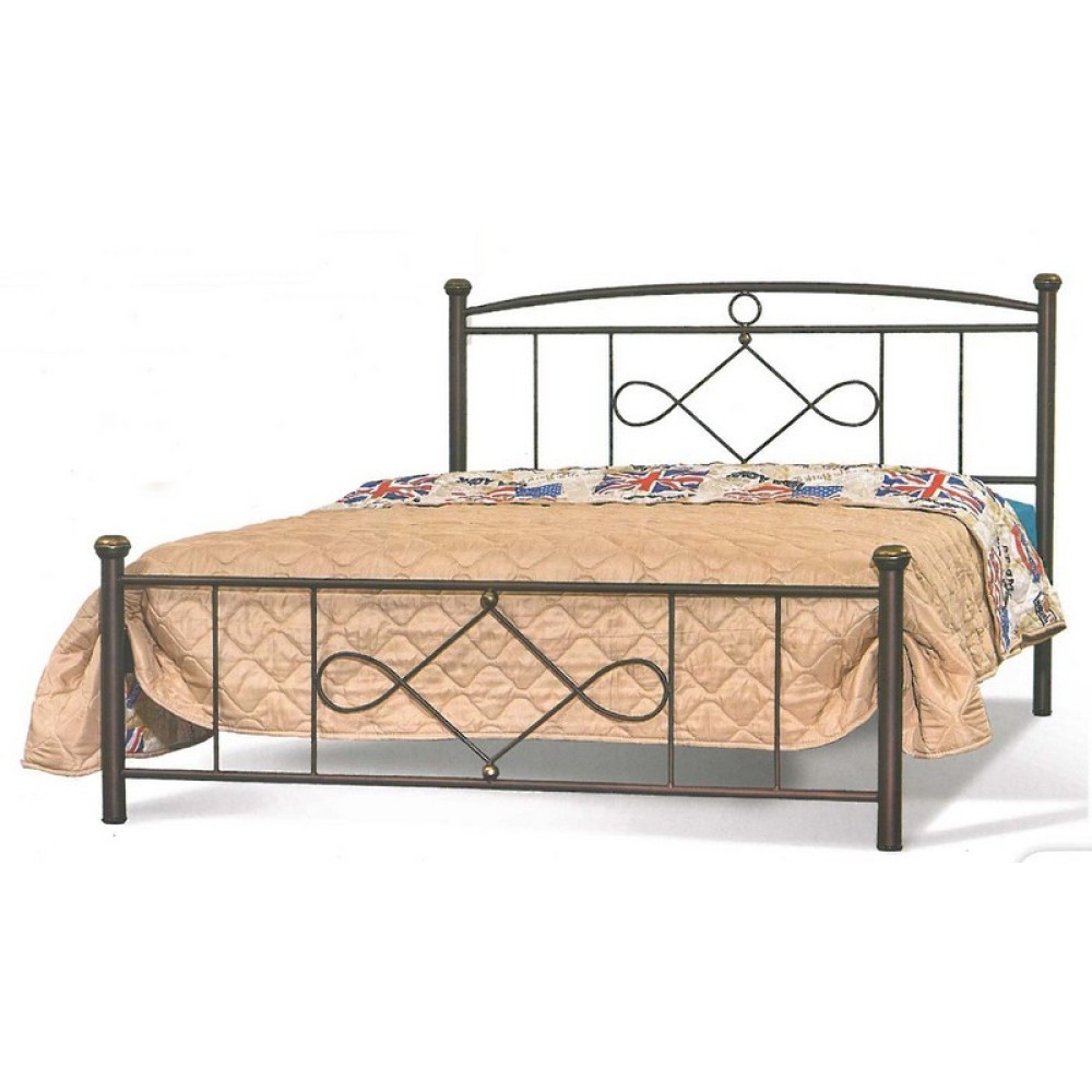 ΚΡΕΒΑΤΙ ΜΕΤΑΛΛΙΚΟ ΣΙΔΕΡΕΝΙΟ ΔΙΠΛΟ ΜΕ ΣΤΡΩΜΑ 150x200 ΚΑΙ ΣΑΝΙΔΕΣ