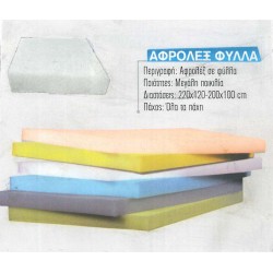 ΑΦΡΟΛΕΞ FOAM 130x200 ΠΑΧΟΣ 10cm ΠΥΚΝΟΤΗΤΑ Νο250 ΗΜΙΣΚΛΗΡΟ