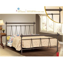 ΚΡΕΒΑΤΙ ΜΕΤΑΛΛΙΚΟ ΣΙΔΕΡΕΝΙΟ ΜΟΝΟ ΜΕ ΣΤΡΩΜΑ 90x190 ΚΑΙ ΣΑΝΙΔΕΣ