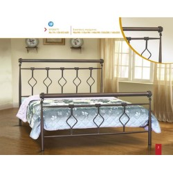 ΚΡΕΒΑΤΙ ΜΕΤΑΛΛΙΚΟ ΣΙΔΕΡΕΝΙΟ ΜΟΝΟ ΜΕ ΣΤΡΩΜΑ 90x190 ΚΑΙ ΣΑΝΙΔΕΣ