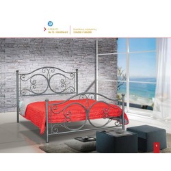 ΚΡΕΒΑΤΙ ΣΙΔΕΡΕΝΙΟ ΜΕΤΑΛΛΙΚΟ ΔΙΠΛΟ ΜΕ ΣΤΡΩΜΑ 150x200 ΚΑΙ ΣΑΝΙΔΕΣ