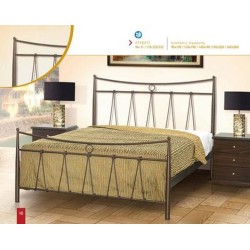 ΚΡΕΒΑΤΙ ΜΕΤΑΛΛΙΚΟ ΣΙΔΕΡΕΝΙΟ ΜΟΝΟ ΜΕ ΣΤΡΩΜΑ 90x190 ΚΑΙ ΣΑΝΙΔΕΣ