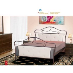 ΚΡΕΒΑΤΙ ΣΙΔΕΡΕΝΙΟ ΜΕΤΑΛΛΙΚΟ ΥΠΕΡΔΙΠΛΟ ΜΕ ΣΤΡΩΜΑ 150x200  ΚΑΙ ΣΑΝΙΔΕΣ