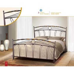 ΚΡΕΒΑΤΙ ΣΙΔΕΡΕΝΙΟ ΜΕΤΑΛΛΙΚΟ ΥΠΕΡΔΙΠΛΟ ΜΕ ΣΤΡΩΜΑ 150x200  ΚΑΙ ΣΑΝΙΔΕΣ