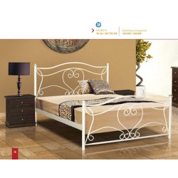 ΚΡΕΒΑΤΙ ΣΙΔΕΡΕΝΙΟ ΜΕΤΑΛΛΙΚΟ ΔΙΠΛΟ ΜΕ ΣΤΡΩΜΑ 150x200  ΚΑΙ ΣΑΝΙΔΕΣ