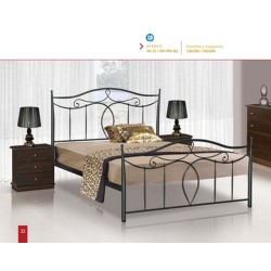 ΚΡΕΒΑΤΙ ΣΙΔΕΡΕΝΙΟ ΜΕΤΑΛΛΙΚΟ ΔΙΠΛΟ ΜΕ ΣΤΡΩΜΑ 150x200  ΚΑΙ ΣΑΝΙΔΕΣ
