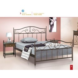 ΚΡΕΒΑΤΙ ΣΙΔΕΡΕΝΙΟ ΜΕΤΑΛΛΙΚΟ ΔΙΠΛΟ ΜΕ ΣΤΡΩΜΑ 150x200 KAΙ ΣΑΝΙΔΕΣ
