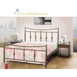 ΚΡΕΒΑΤΙ ΜΕΤΑΛΛΙΚΟ ΣΙΔΕΡΕΝΙΟ ΜΟΝΟ ΜΕ ΣΤΡΩΜΑ 90x190 ΚΑΙ ΣΑΝΙΔΕΣ